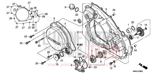 R. CRANKCASE COVER CRF250RD de 2013